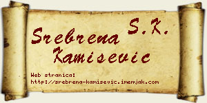 Srebrena Kamišević vizit kartica